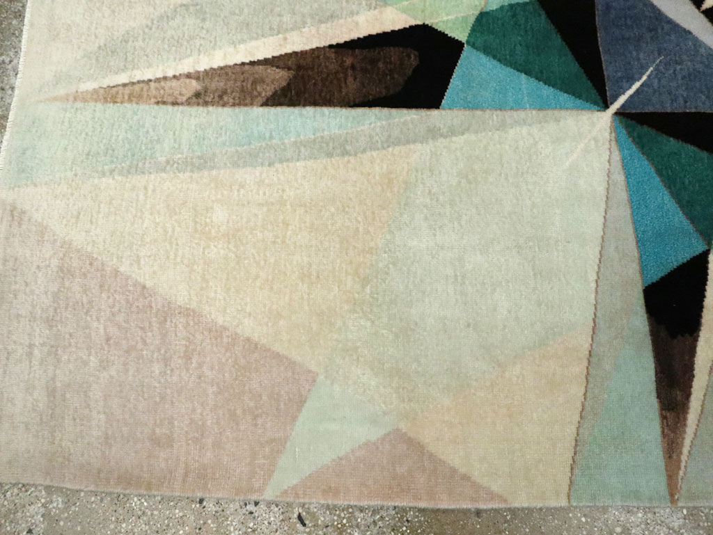 Vintage Persian Kashan Art Deco Carpet, No.24818 - Galerie Shabab