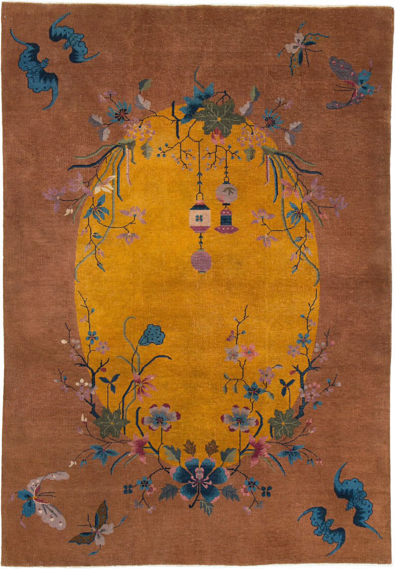 Antique Chinese Art Deco Carpet, No.24822 - Galerie Shabab