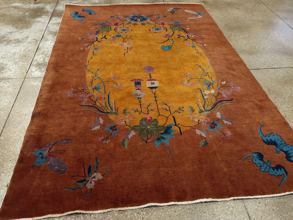 Antique Chinese Art Deco Carpet, No.24822 - Galerie Shabab