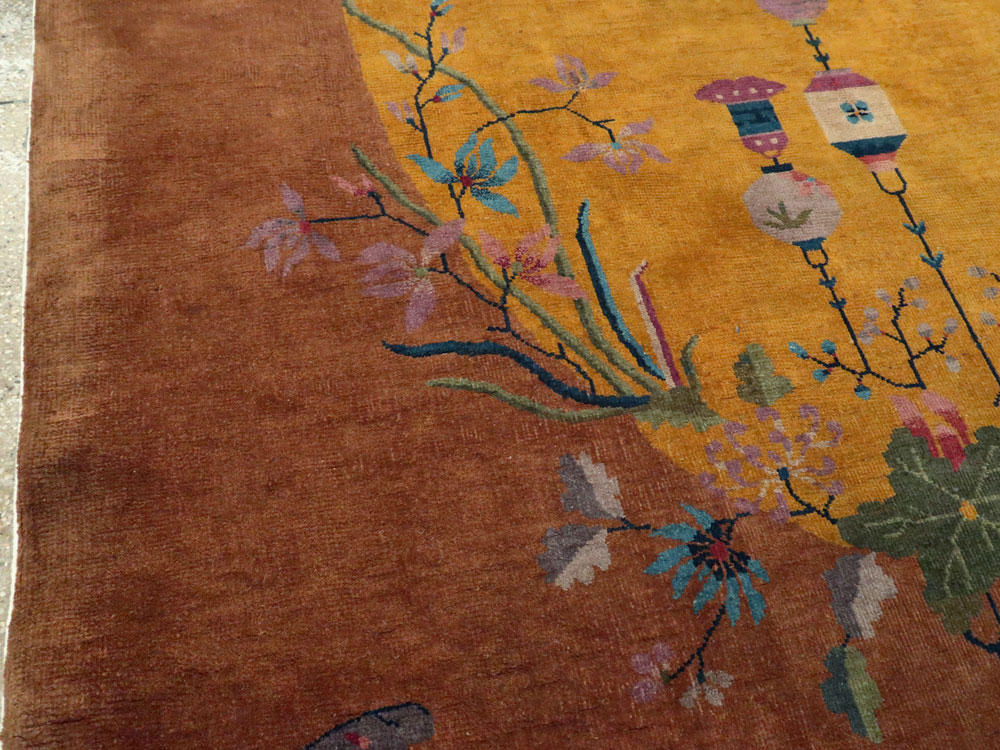 Antique Chinese Art Deco Carpet, No.24822 - Galerie Shabab