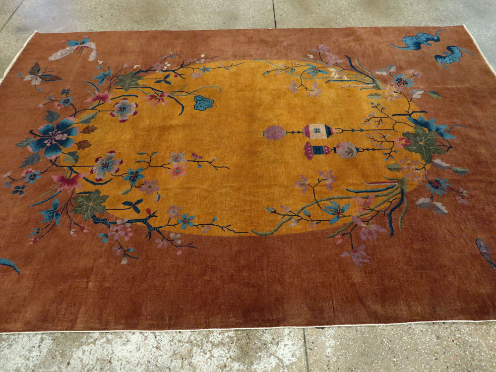 Antique Chinese Art Deco Carpet, No.24822 - Galerie Shabab
