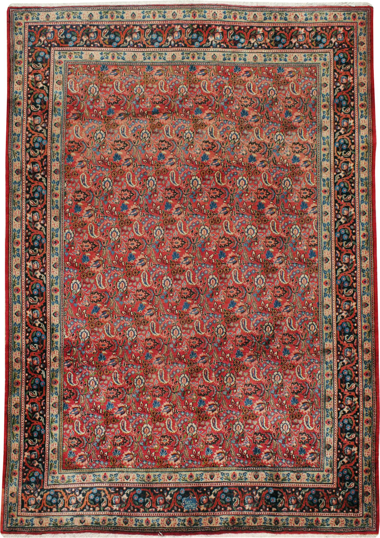 Vintage Persian Mashad Carpet, No.24825 - Galerie Shabab