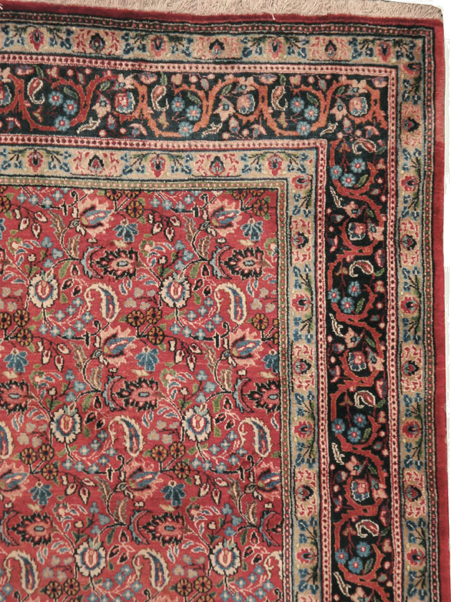 Vintage Persian Mashad Carpet, No.24825 - Galerie Shabab