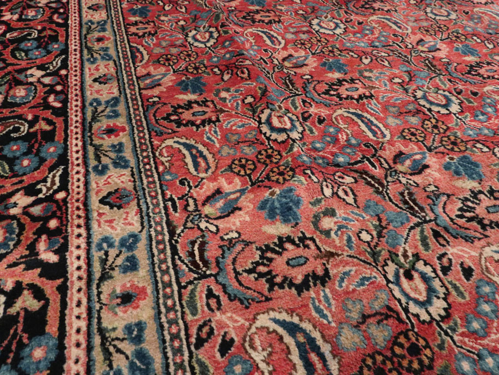 Vintage Persian Mashad Carpet, No.24825 - Galerie Shabab
