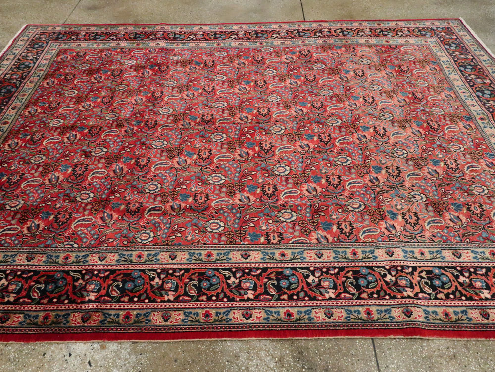 Vintage Persian Mashad Carpet, No.24825 - Galerie Shabab