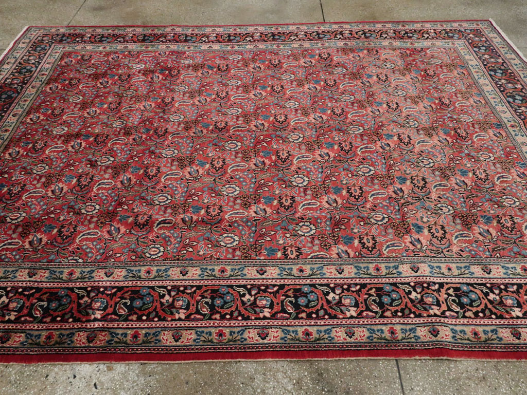 Vintage Persian Mashad Carpet, No.24825 - Galerie Shabab
