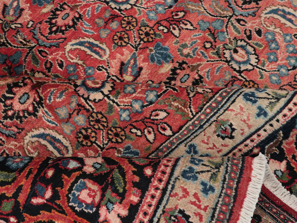 Vintage Persian Mashad Carpet, No.24825 - Galerie Shabab
