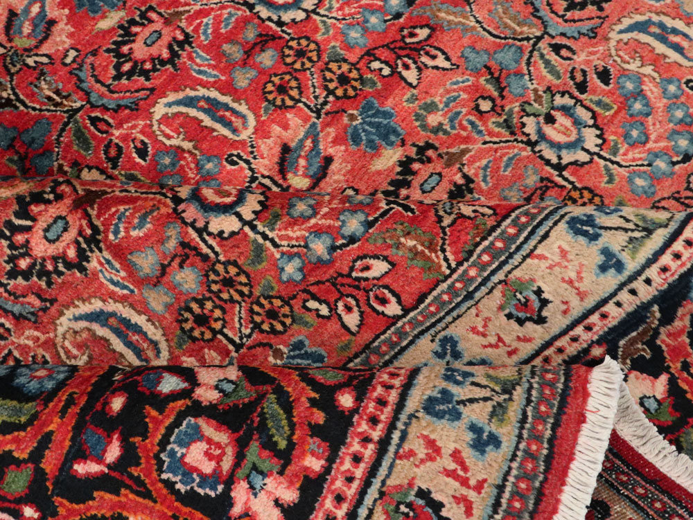 Vintage Persian Mashad Carpet, No.24825 - Galerie Shabab