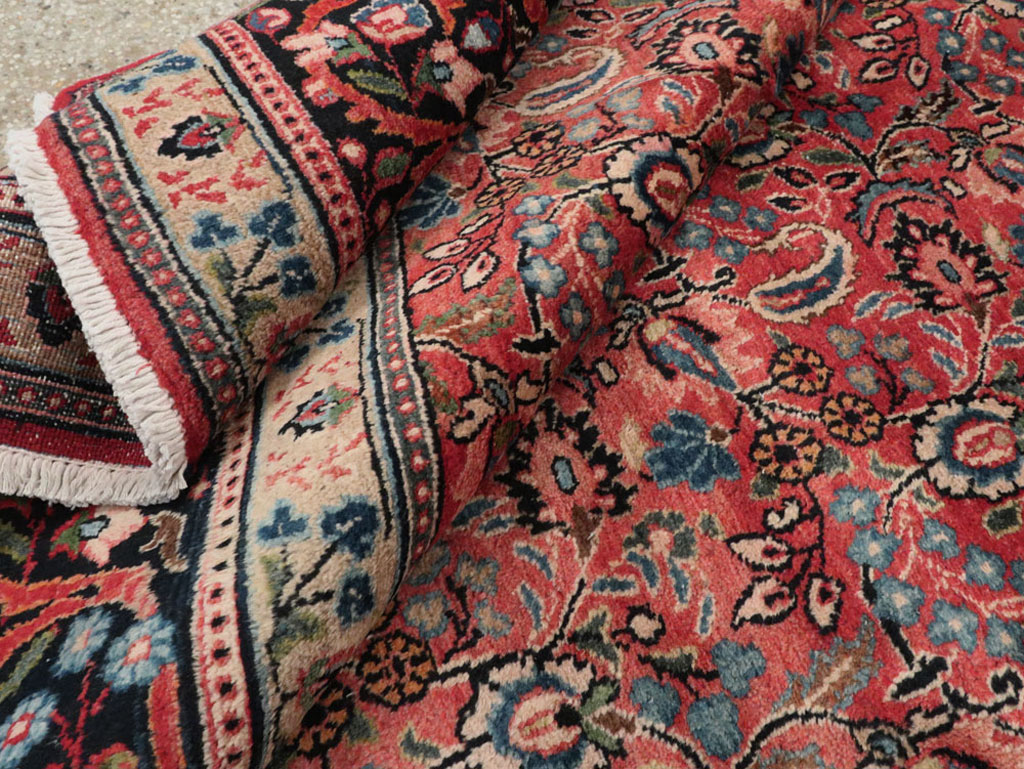 Vintage Persian Mashad Carpet, No.24825 - Galerie Shabab