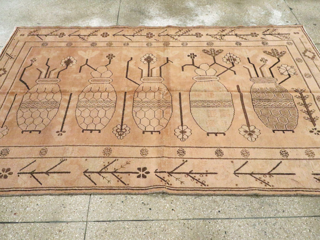 Vintage East Turkestan Khotan Carpet, No.24828 - Galerie Shabab