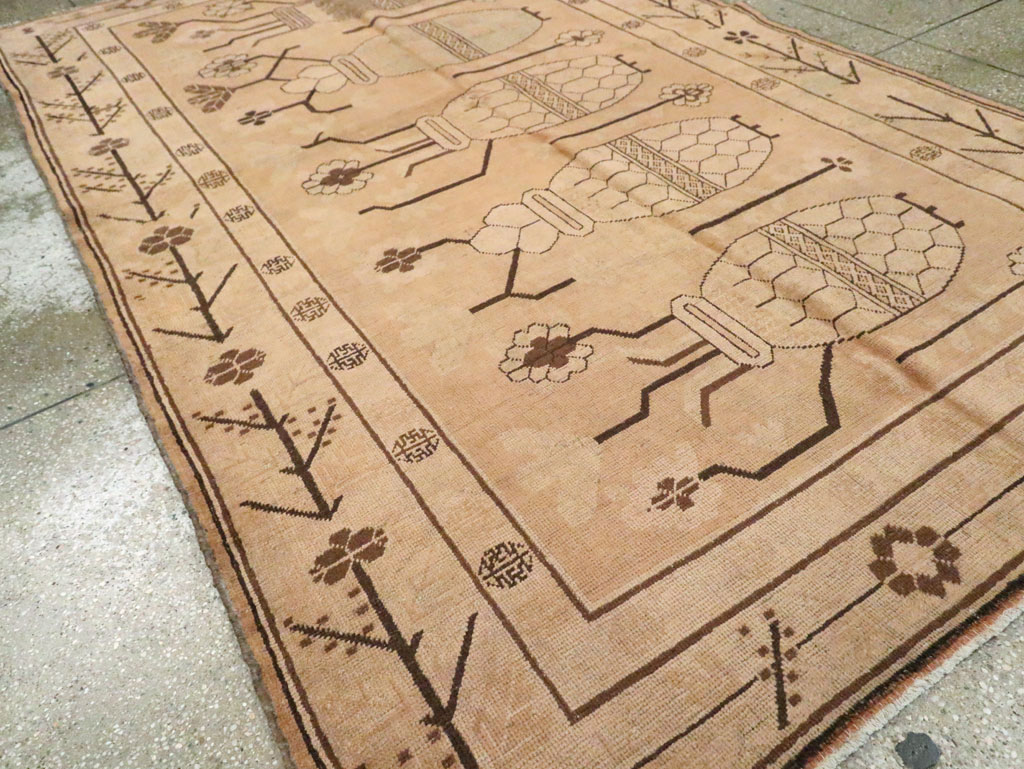 Vintage East Turkestan Khotan Carpet, No.24828 - Galerie Shabab