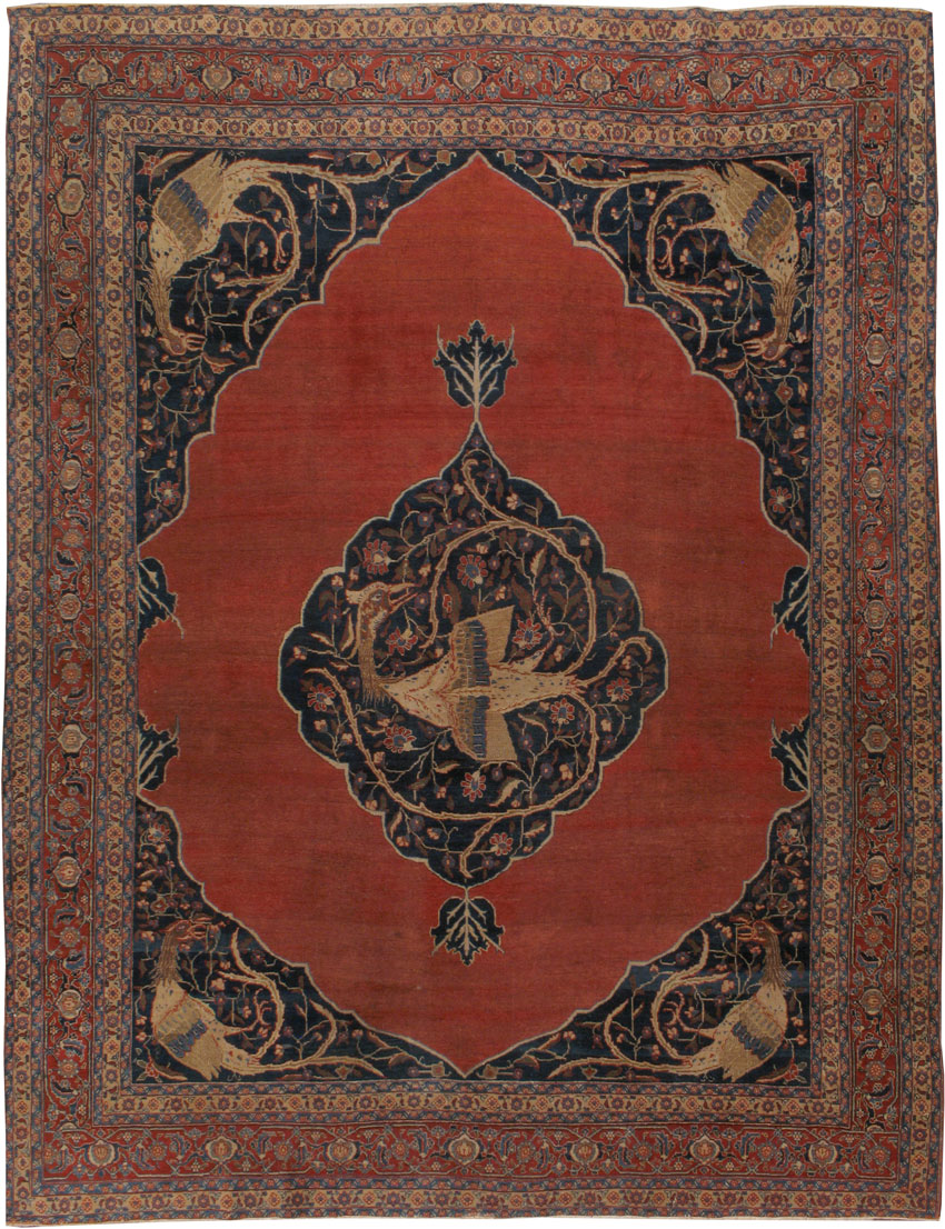 Antique Persian Tabriz Carpet, No.24830 - Galerie Shabab