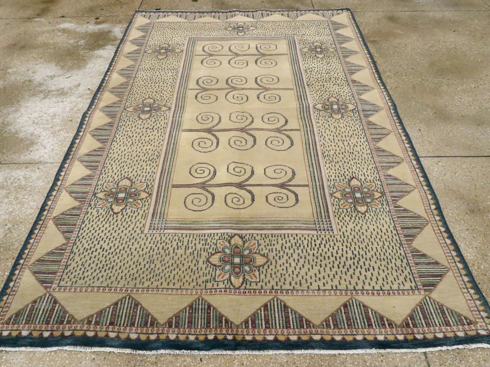 Vintage Indian Modern Rug, No.24834 - Galerie Shabab