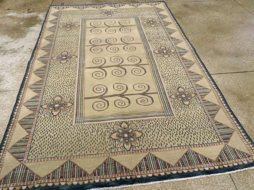 Vintage Indian Modern Rug, No.24834 - Galerie Shabab