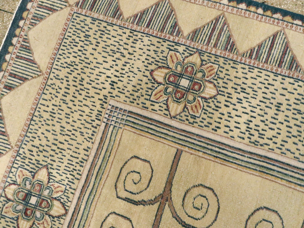 Vintage Indian Modern Rug, No.24834 - Galerie Shabab