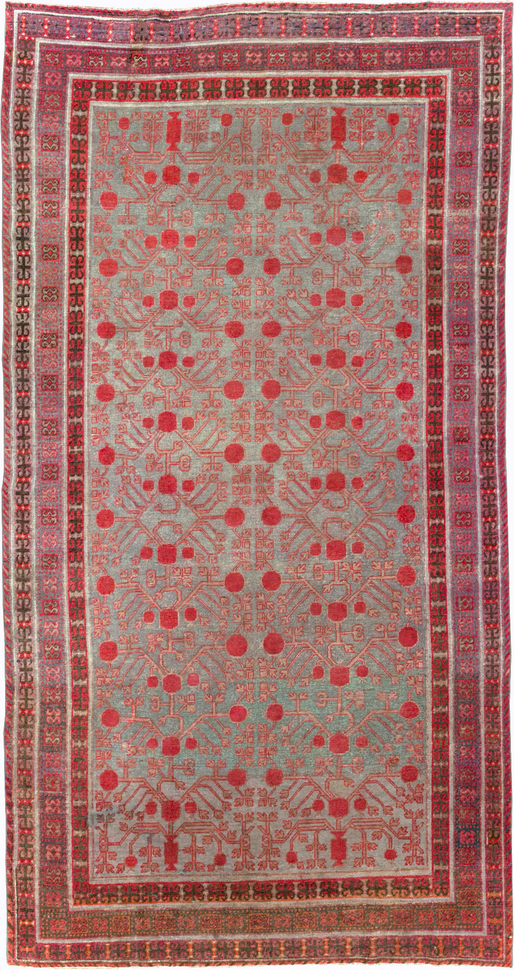 Antique East Turkestan Khotan Gallery Carpet, No.24842 - Galerie Shabab