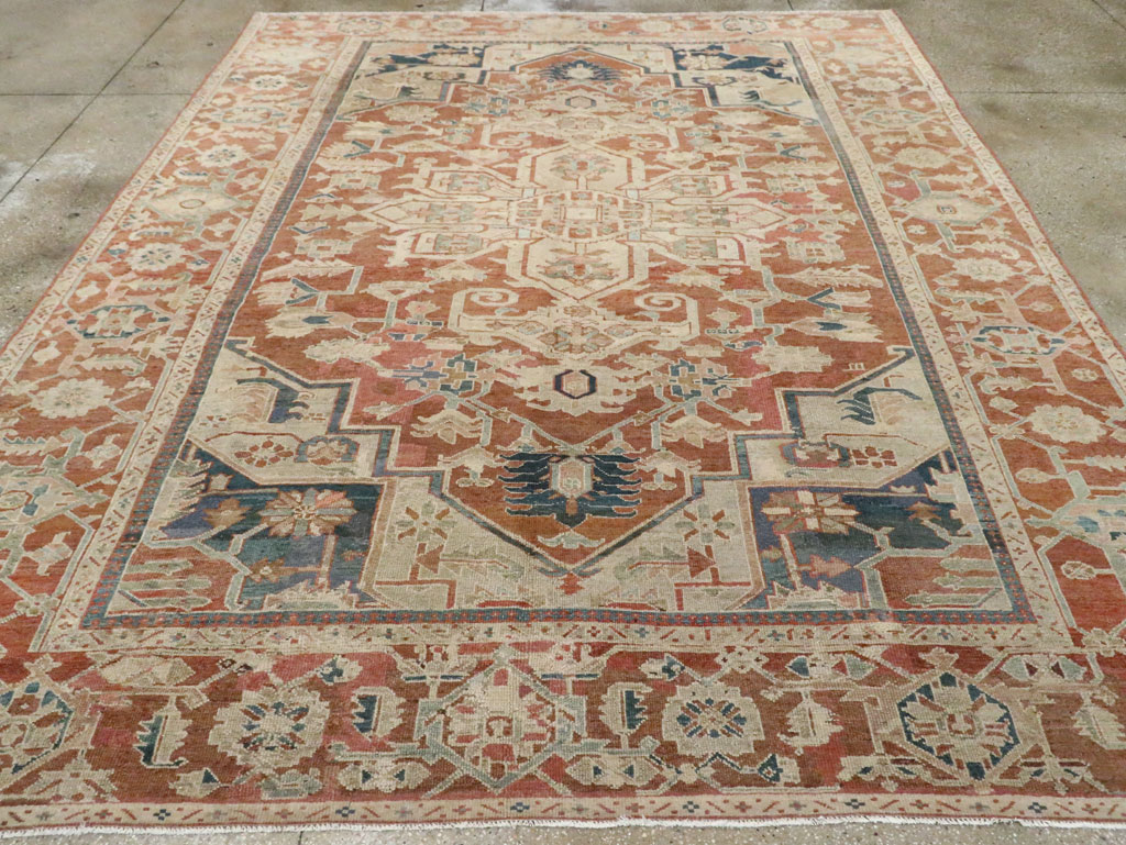 Antique Persian Heriz Carpet, No.24849 - Galerie Shabab