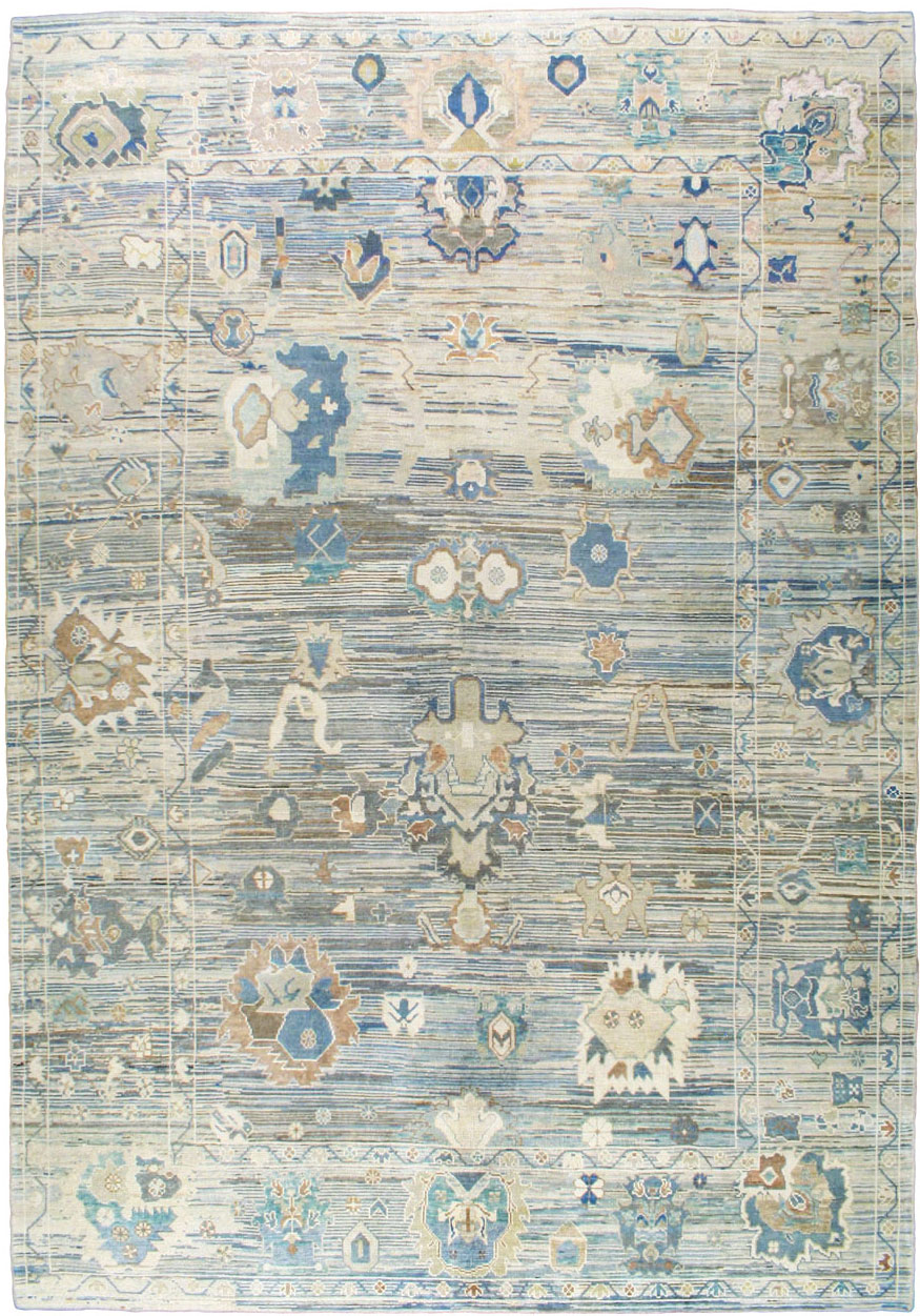Modern Turkish Oushak Large Carpet, No.24861 - Galerie Shabab