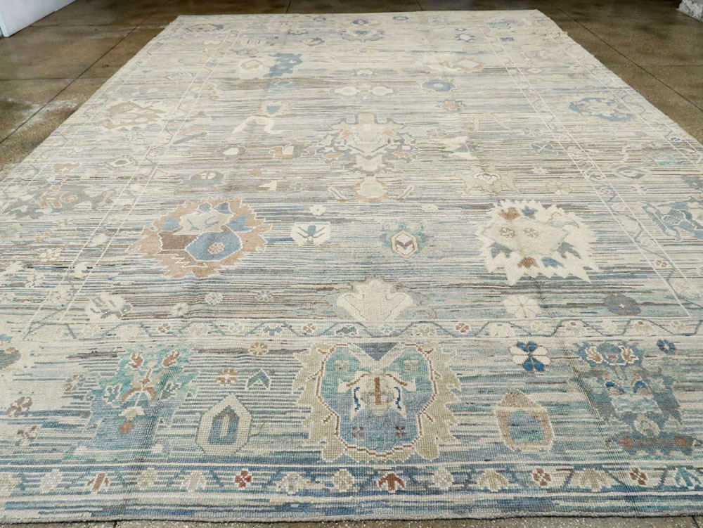 Modern Turkish Oushak Large Carpet, No.24861 - Galerie Shabab