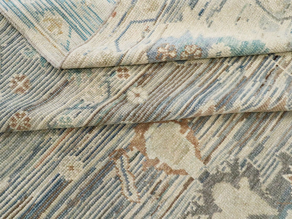 Modern Turkish Oushak Large Carpet, No.24861 - Galerie Shabab