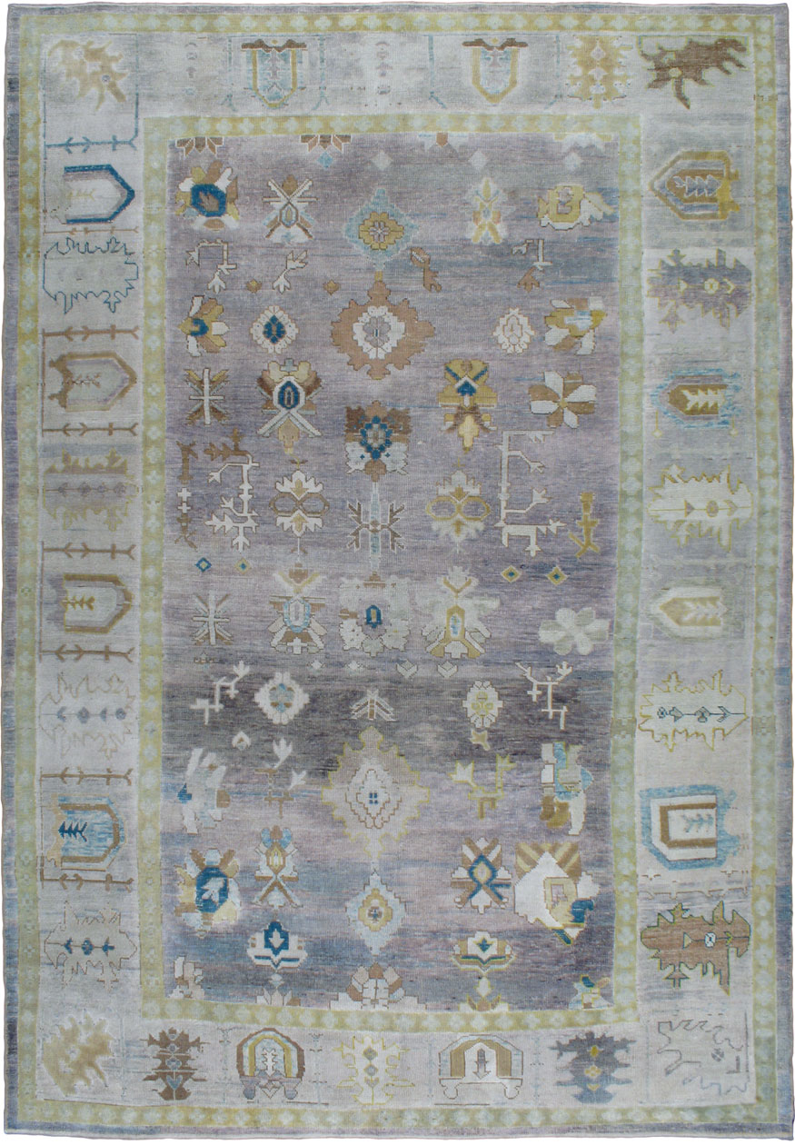 Vintage Turkish Oushak Carpet, No.24872 - Galerie Shabab