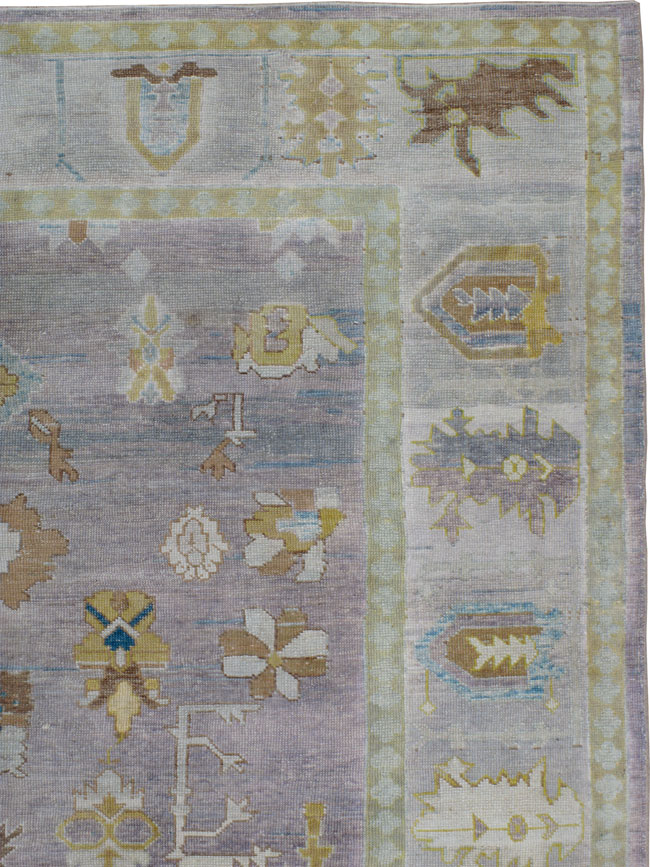 Vintage Turkish Oushak Carpet, No.24872 - Galerie Shabab