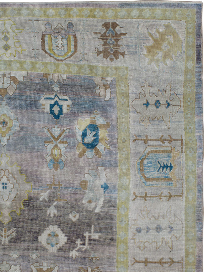Vintage Turkish Oushak Carpet, No.24872 - Galerie Shabab