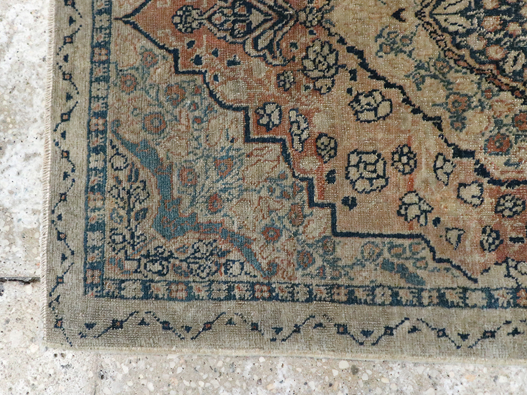 Antique Persian Tabriz Hagi Jalili Throw Rug, No.24874 - Galerie Shabab