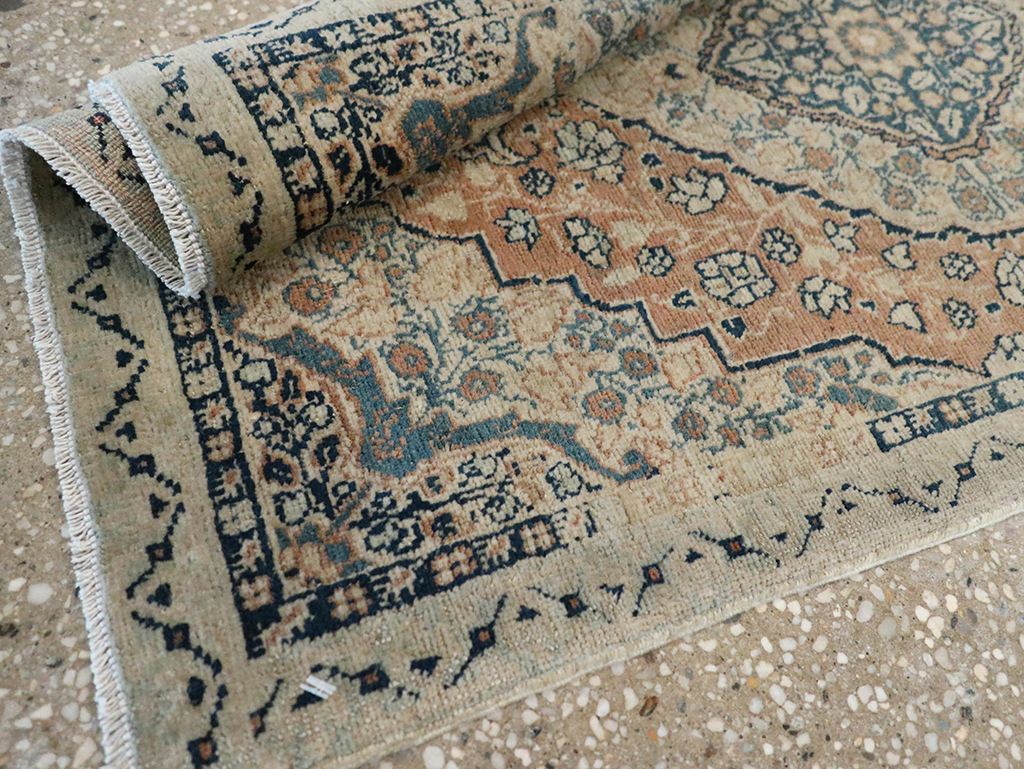 Antique Persian Tabriz Hagi Jalili Throw Rug, No.24874 - Galerie Shabab