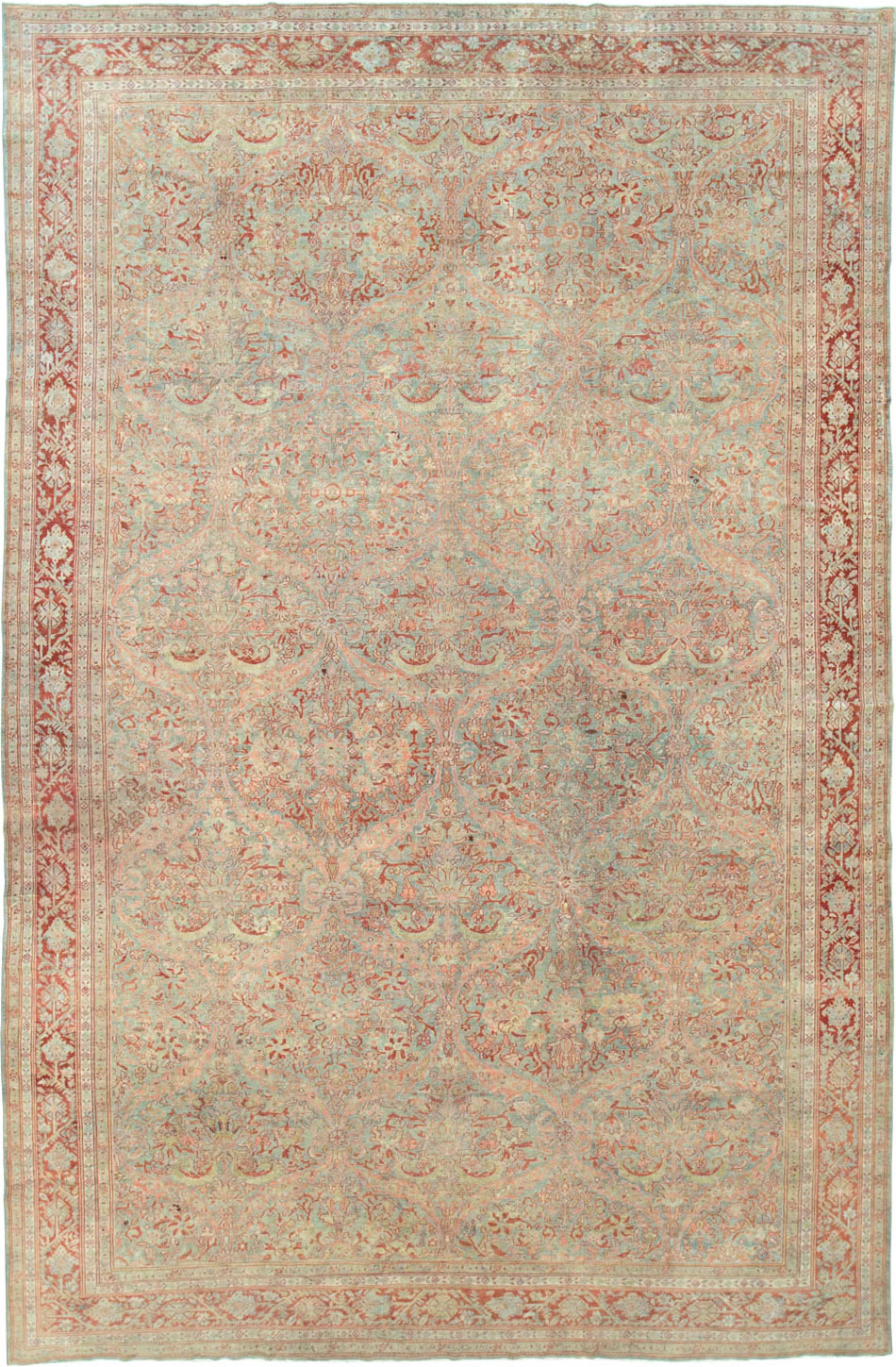 Antique Persian Mahal Large Carpet, No.24875 - Galerie Shabab