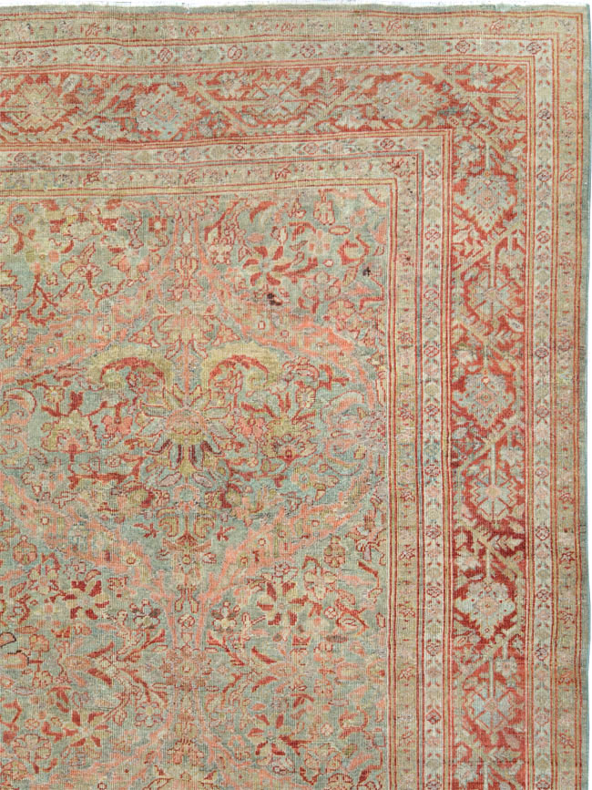 Antique Persian Mahal Large Carpet, No.24875 - Galerie Shabab
