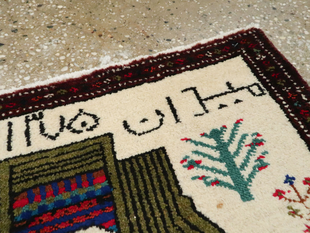Vintage Persian Baluch Pictorial Rug, No.24893 - Galerie Shabab