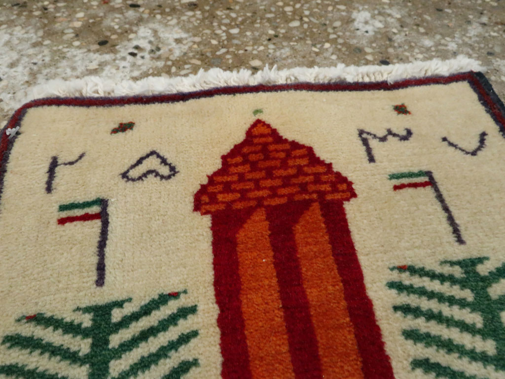 Vintage Persian Baluch Pictorial Rug, No.24894 - Galerie Shabab