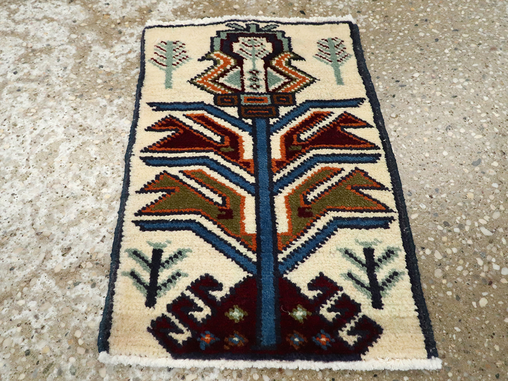 Vintage Persian Baluch Pictorial Rug (Pair: 1 of 2), No.24895 - Galerie Shabab