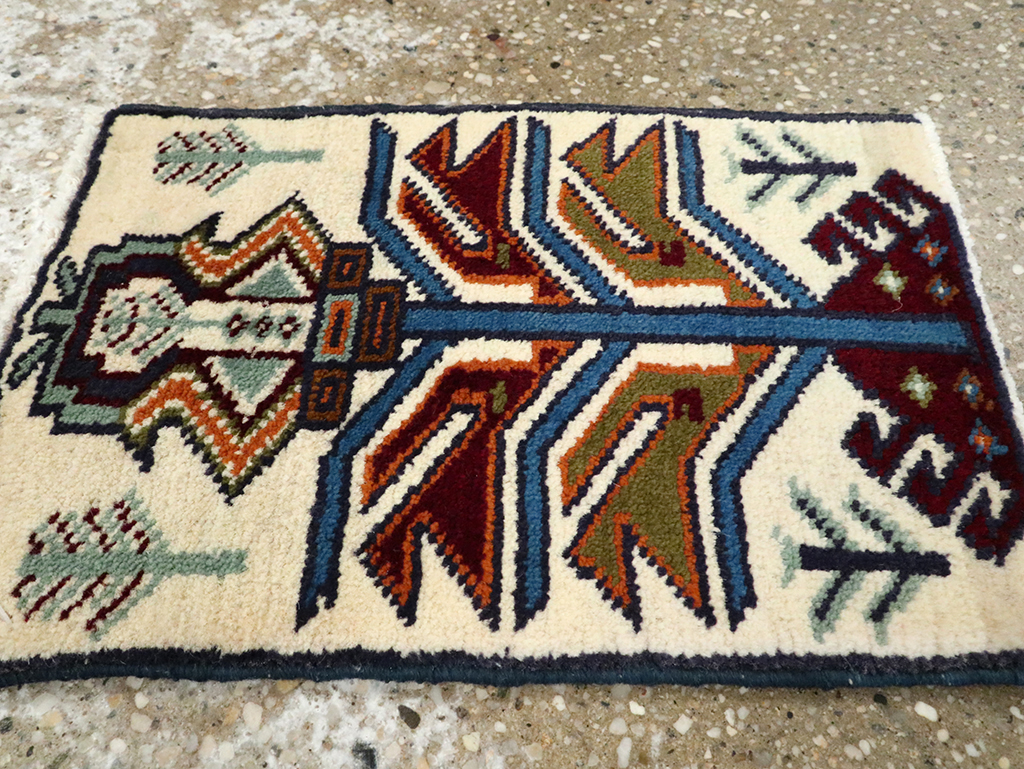 Vintage Persian Baluch Pictorial Rug (Pair: 1 of 2), No.24895 - Galerie Shabab