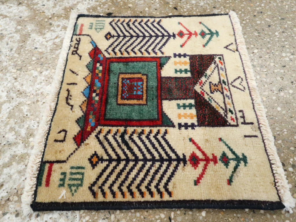 Vintage Persian Baluch Pictorial Rug (Pair: 1 of 2), No.24897 - Galerie Shabab