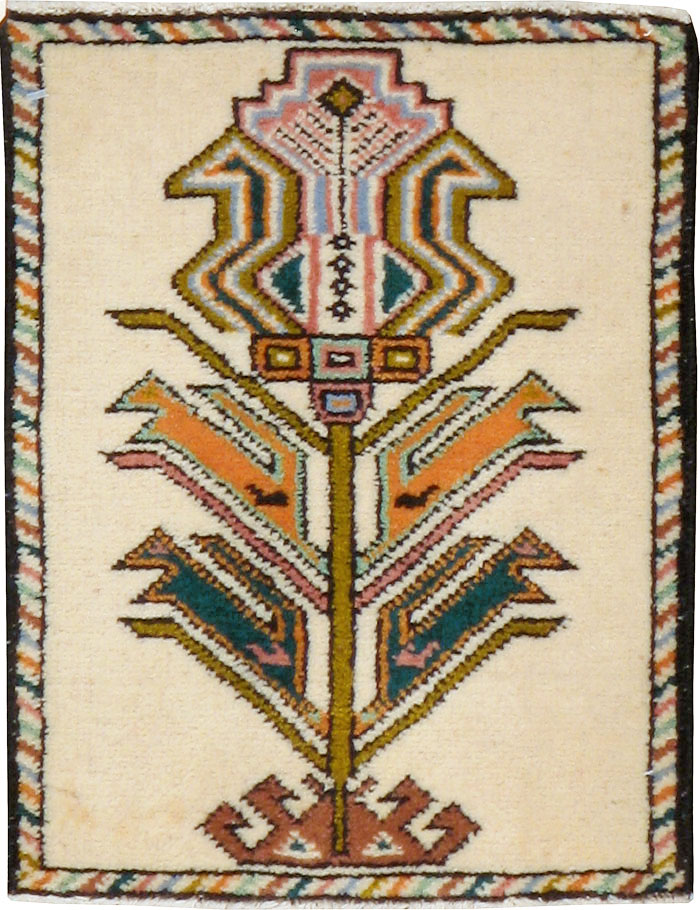 Vintage Persian Baluch Pictorial Rug, No.24898 - Galerie Shabab