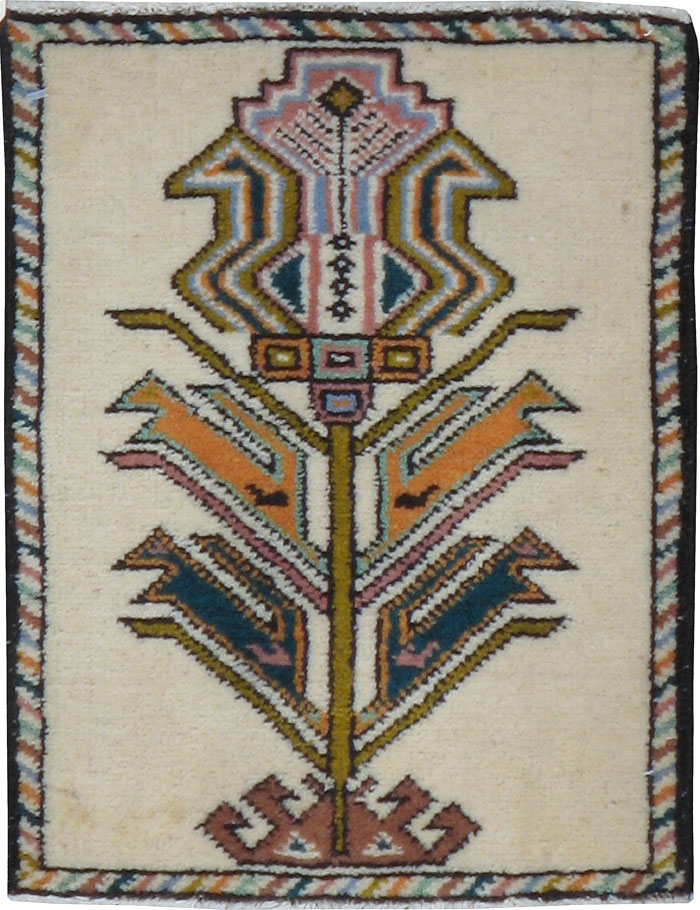 Vintage Persian Baluch Pictorial Rug, No.24898 - Galerie Shabab
