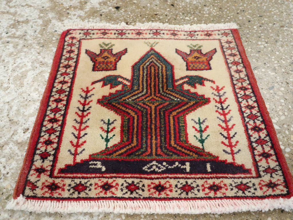 Vintage Persian Pictorial Baluch Rug (Pair: 1 of 2), No.24899 - Galerie Shabab
