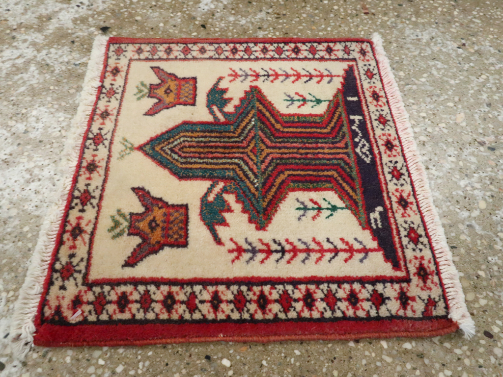 Vintage Persian Pictorial Baluch Rug (Pair: 1 of 2), No.24899 - Galerie Shabab