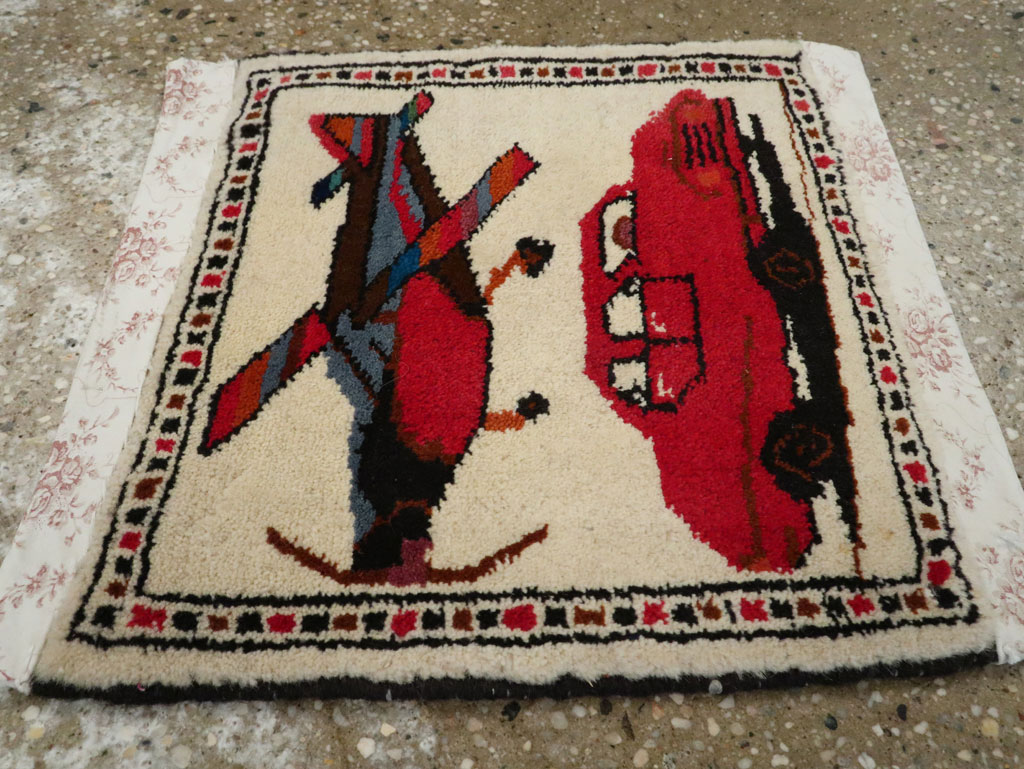 Vintage Persian Baluch Pictorial Rug, No.24901 - Galerie Shabab