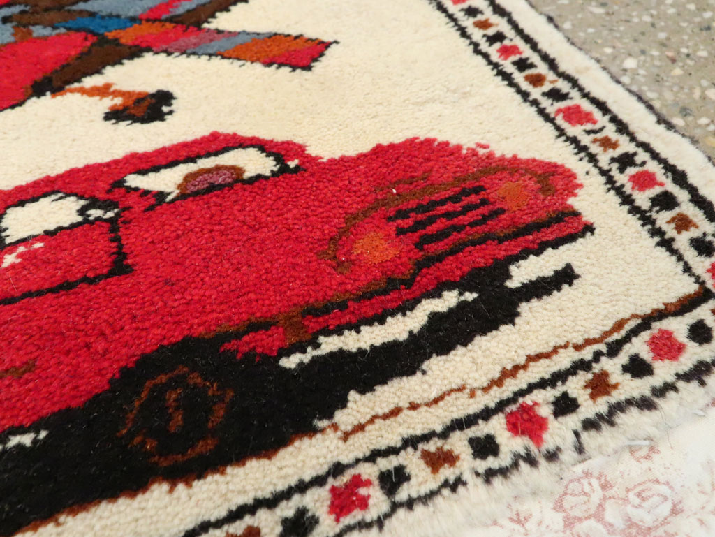 Vintage Persian Baluch Pictorial Rug, No.24901 - Galerie Shabab