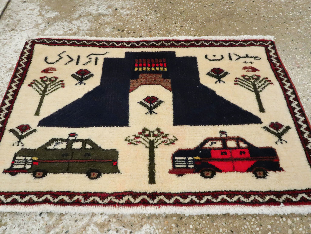 Vintage Persian Baluch Pictorial Rug, No.24902 - Galerie Shabab