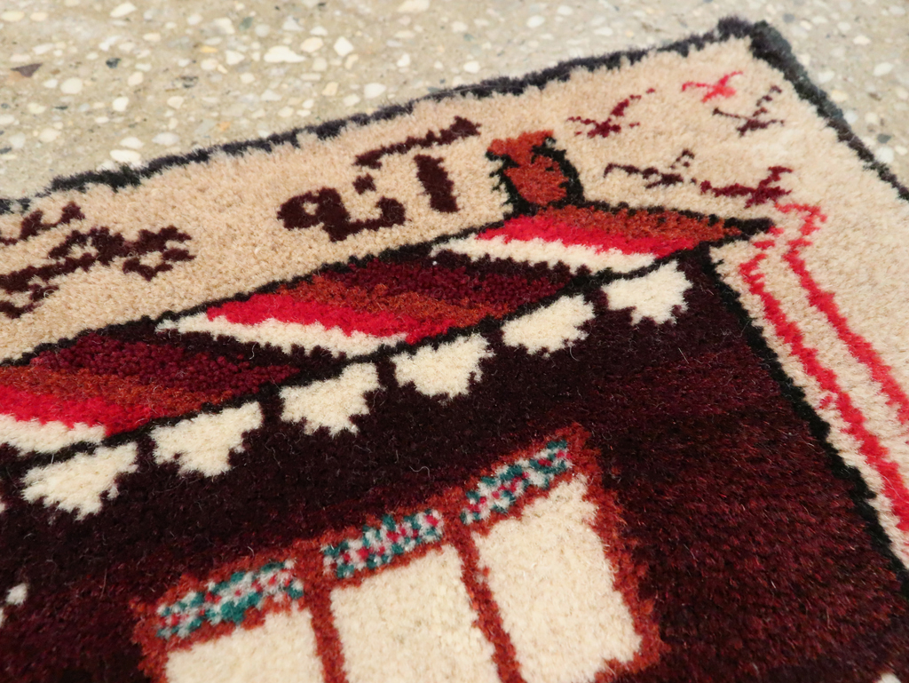 Vintage Persian Baluch Pictorial Rug (Pair: 1 of 2), No.24904 - Galerie Shabab