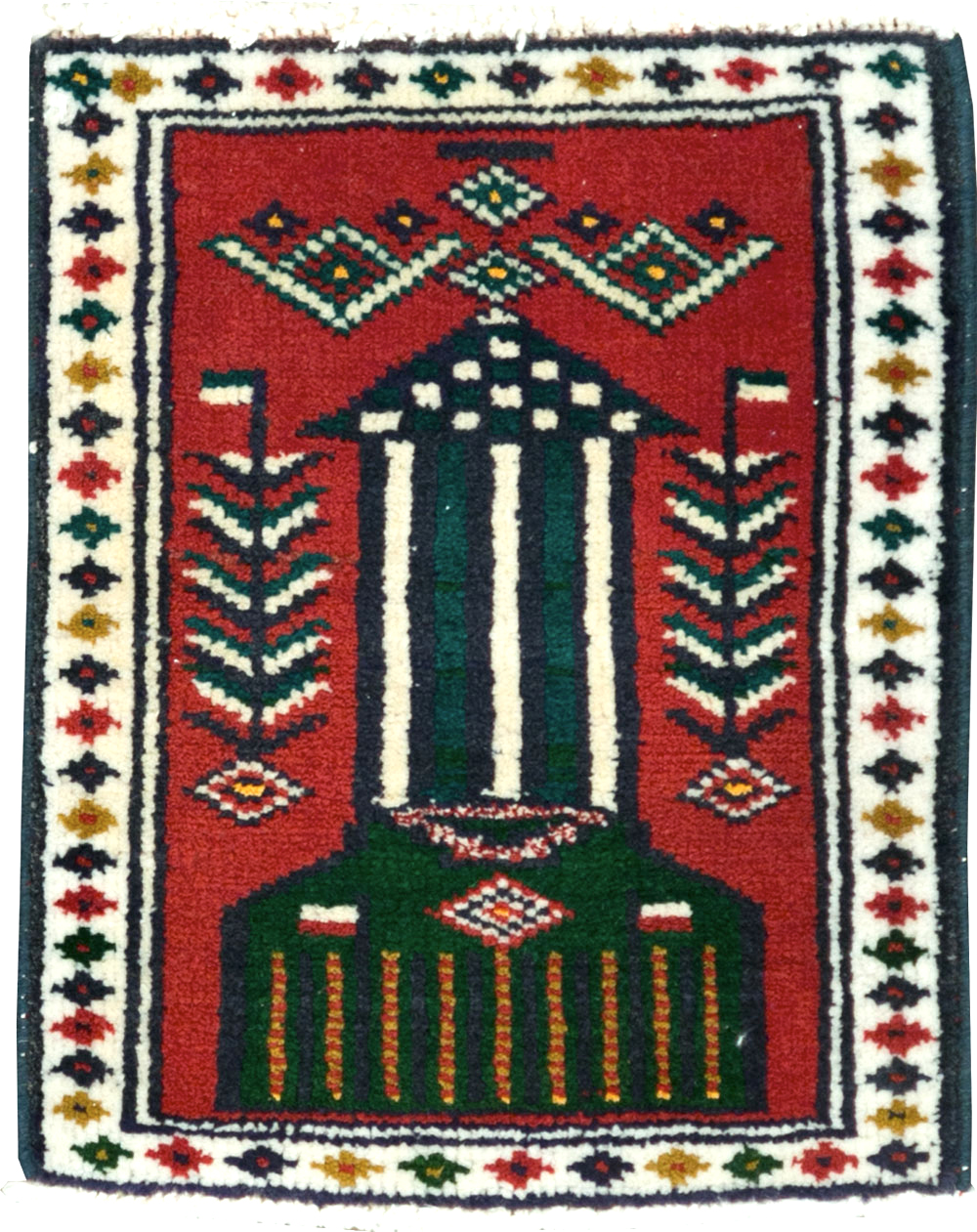 Vintage Persian Pictorial Baluch Rug (Pair: 1 of 2), No.24905 - Galerie Shabab