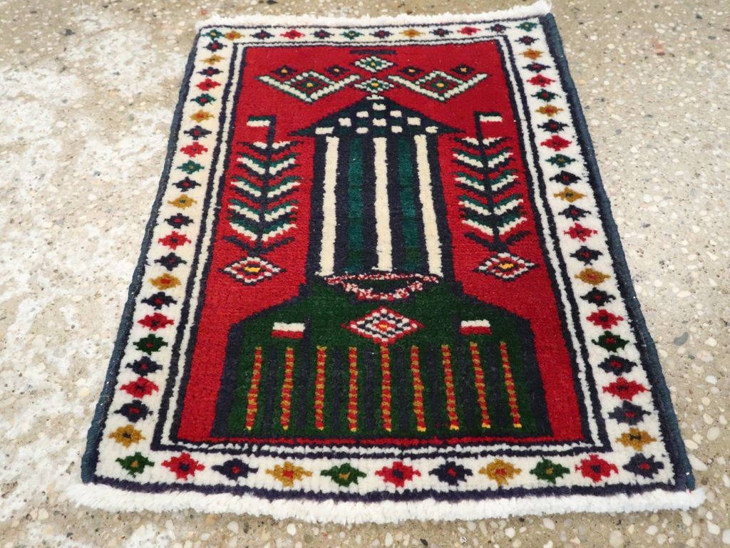 Vintage Persian Pictorial Baluch Rug (Pair: 1 of 2), No.24905 - Galerie Shabab