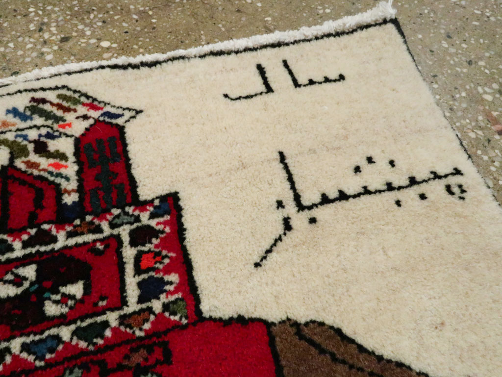 Vintage Persian Baluch Pictorial Rug, No.24906 - Galerie Shabab