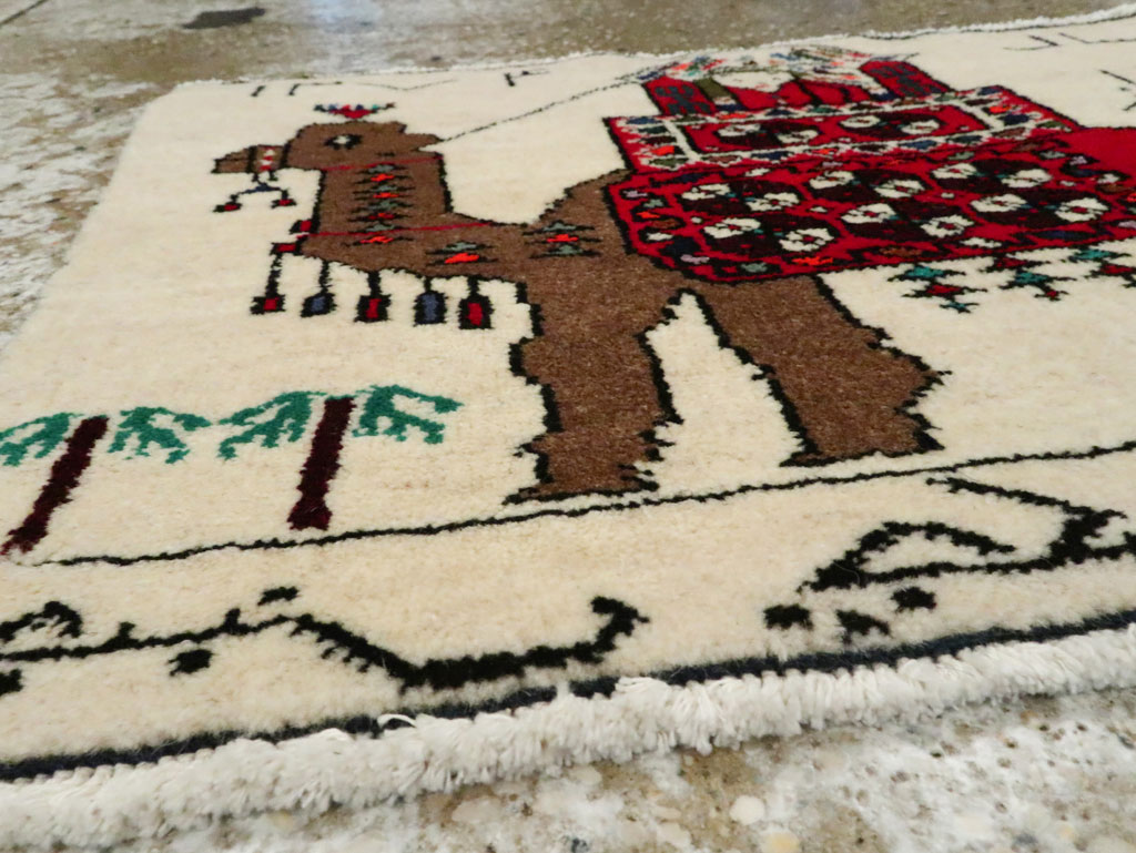 Vintage Persian Baluch Pictorial Rug, No.24906 - Galerie Shabab