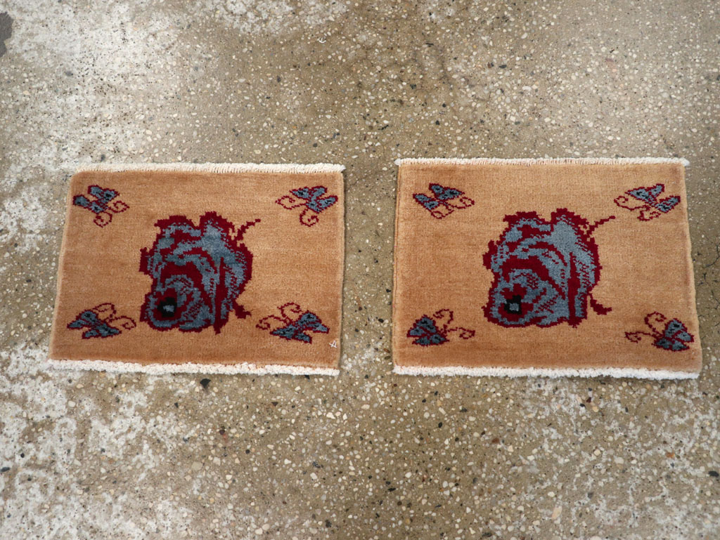 Vintage Persian Pictorial Baluch Rug (Pair: 1 of 2), No.24907 - Galerie Shabab
