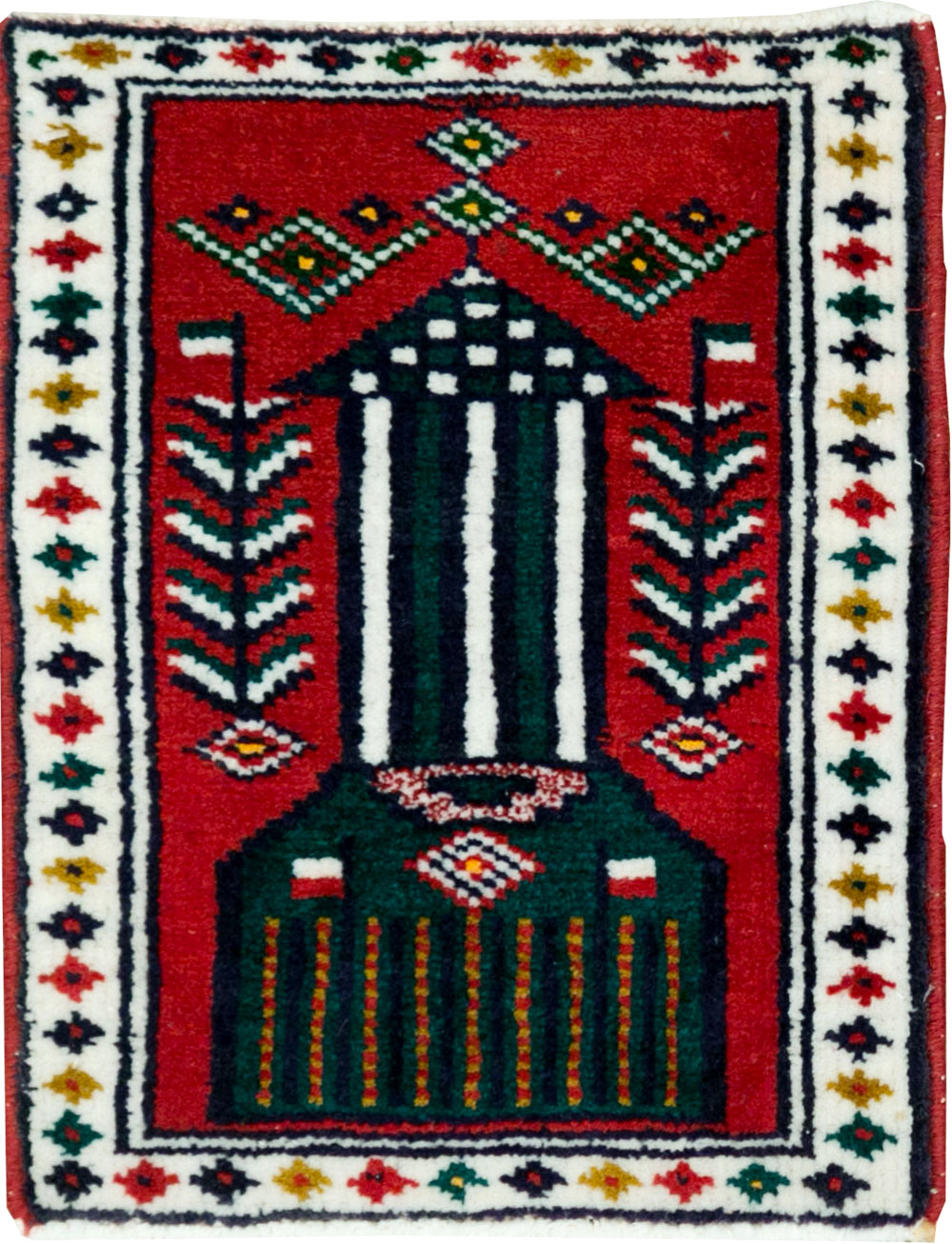 Vintage Persian Pictorial Baluch Rug (Pair: 2 of 2), No.24908 - Galerie Shabab